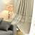 安莱居既製カートン北欧風亜麻天然素材洋風刺繍ペレビック寝室遮光カーンミラ中花-米色(打孔式)3.1メトル幅x 2.7メトル高さ1枚を短いカートである。