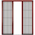 ステルス折りたたみ式の无线纱门防蚊家用通気性高级伸缩纱窓アルミン沙門オーダカーターテン白色低轨门枠厚い手1.0+灰色纱网オーダーカーン1 x 1 m